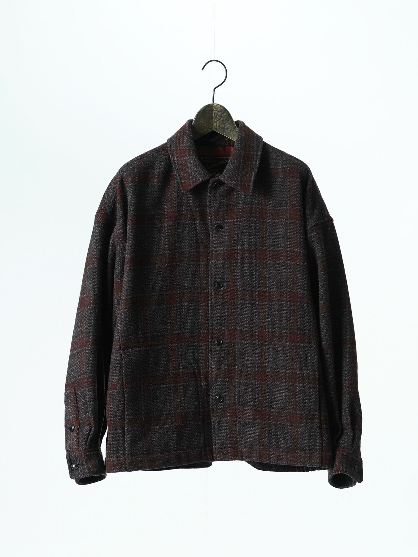 【予約品 5月6日(水) 締切】WOOLCHECK-SPORTJACKET / ヴィンテージシャツジャケット / レッド系