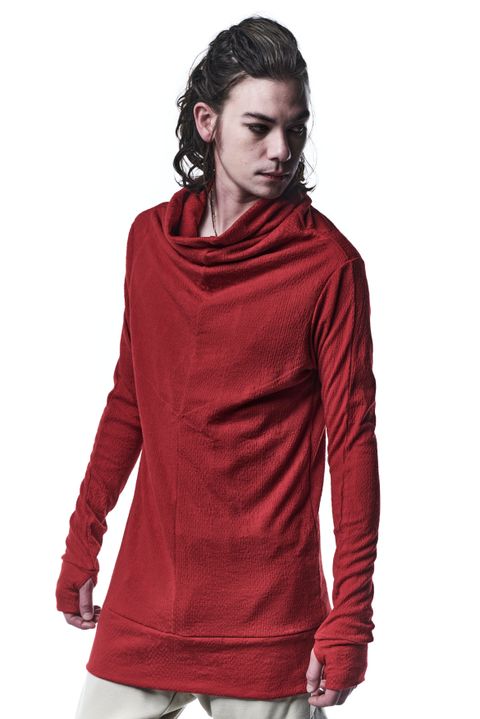 《予約品》 DrapeHighNeck ハイネック PythonJQDJersey / Red 【kiryuyrik】 8月入荷予定