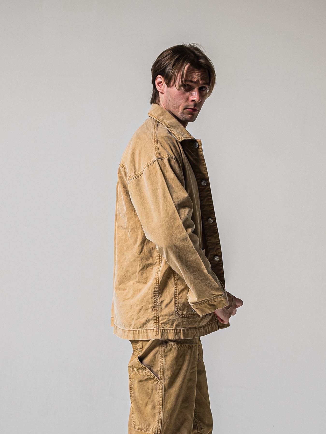 【予約品 11月16日(日) 締切】RC COVER ALL / ミリタリーキャンバス カーバーオールジャケット / ダークブラウン