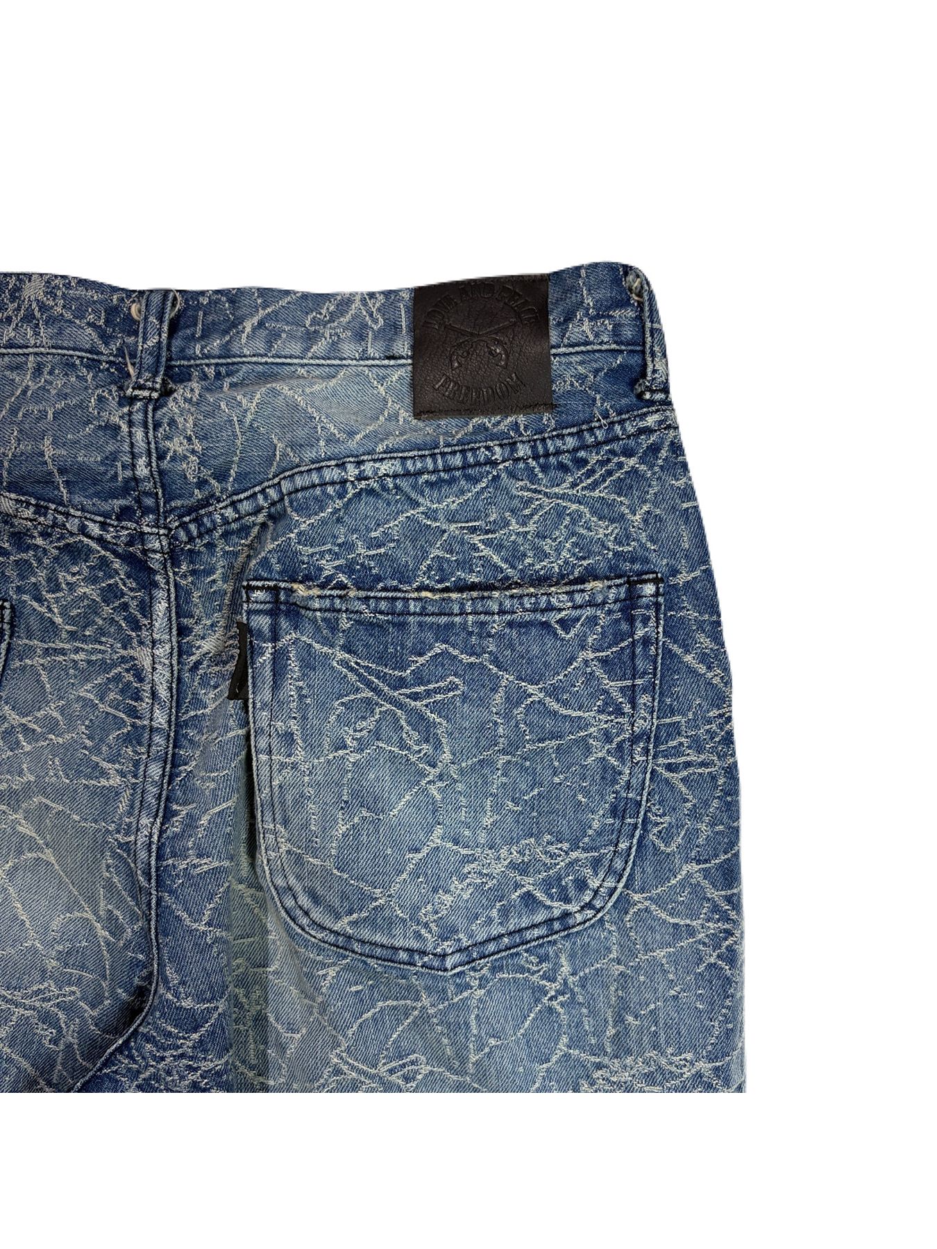 【予約品 3月9日(月) 18:00 締切】SPIDER JAQ DENIM PT / スパイダー ジャガード デニム パンツ / ブルー