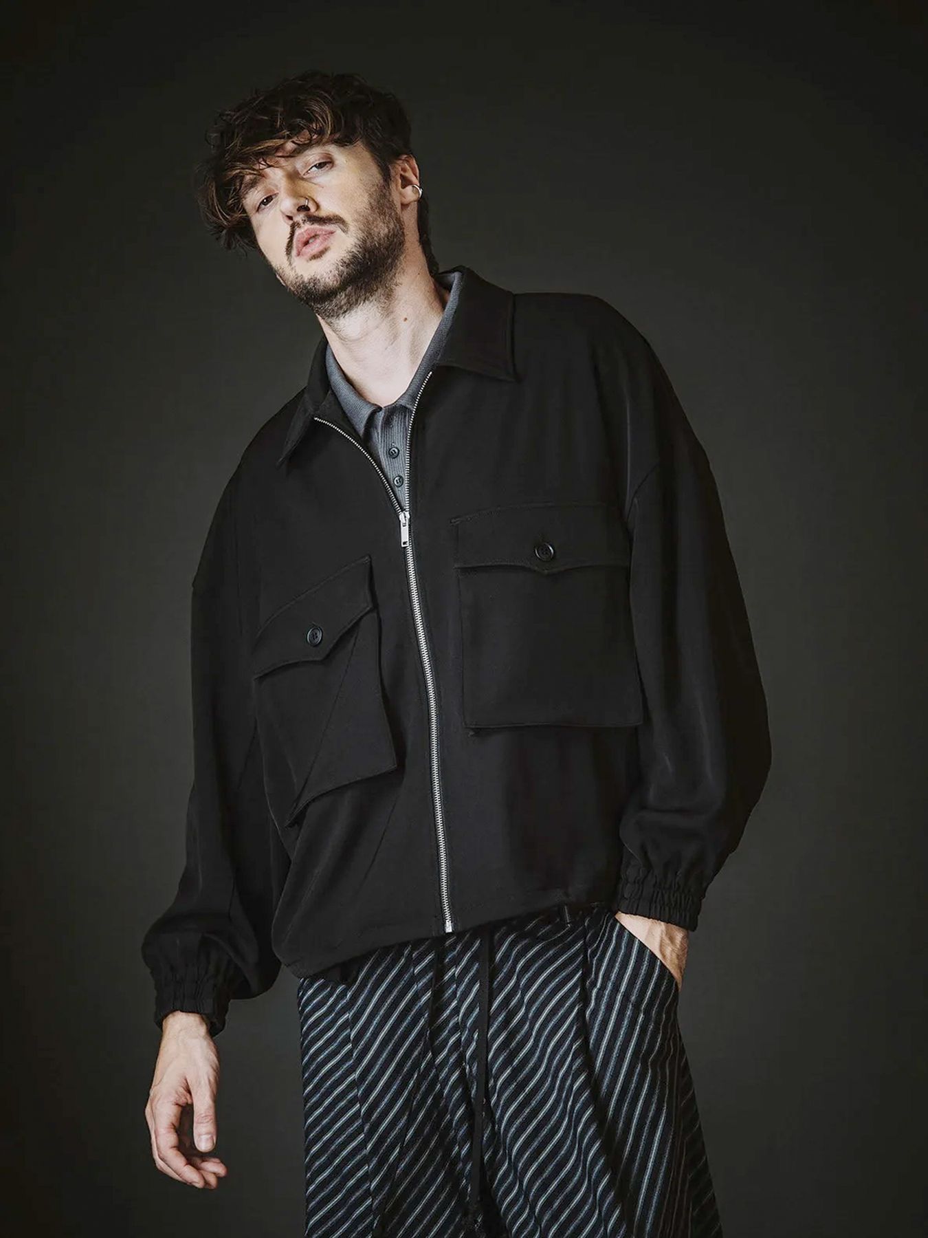 WポケットZIP-BLZ / ブラック【NO ID.】