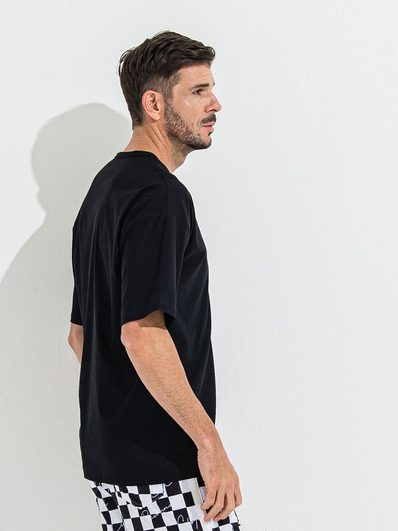 【予約品 】NYLON OVER T /  ナイロンオーバーサイズTシャツ / ブラック