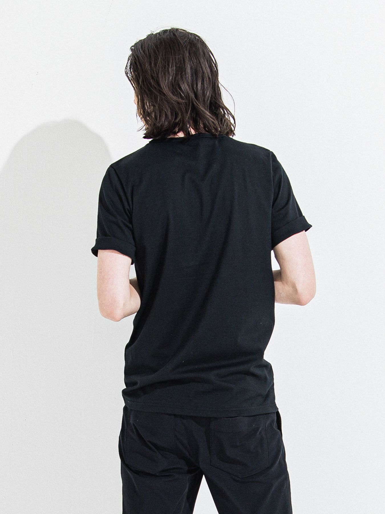GIZA DAWN ROLL UP TEE / ギザドーンロールアップTシャツ / ブラック
