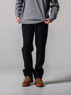 【予約品 11月16日(日) 締切】AZE  WIDE TUCK PANTS / 畔編みニット セミワイドシルエット ワンタック イージーパンツ / ブラック