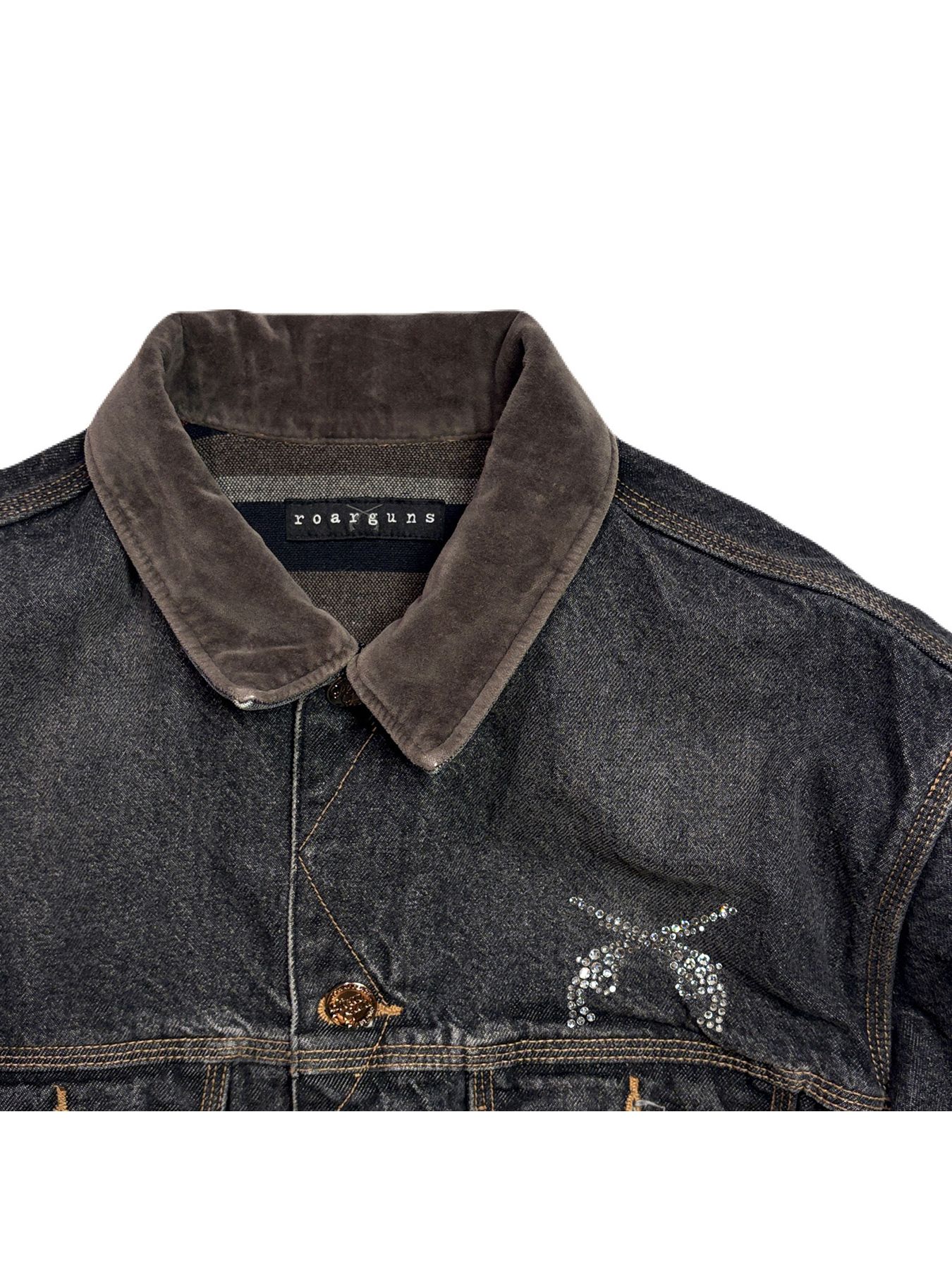 【予約品 3月9日(月) 18:00 締切】VIN/DEN/JK USED/SWAR / USED加工 クリスタルクロスガン ヴィンテージ デニム ジャケット / ブラック