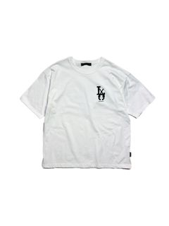 【予約品 3月9日(月) 18:00 締切】LA FAR PRINT S/S T / LA ファーフロッキープリント オーガニックコットン Tシャツ / ホワイト