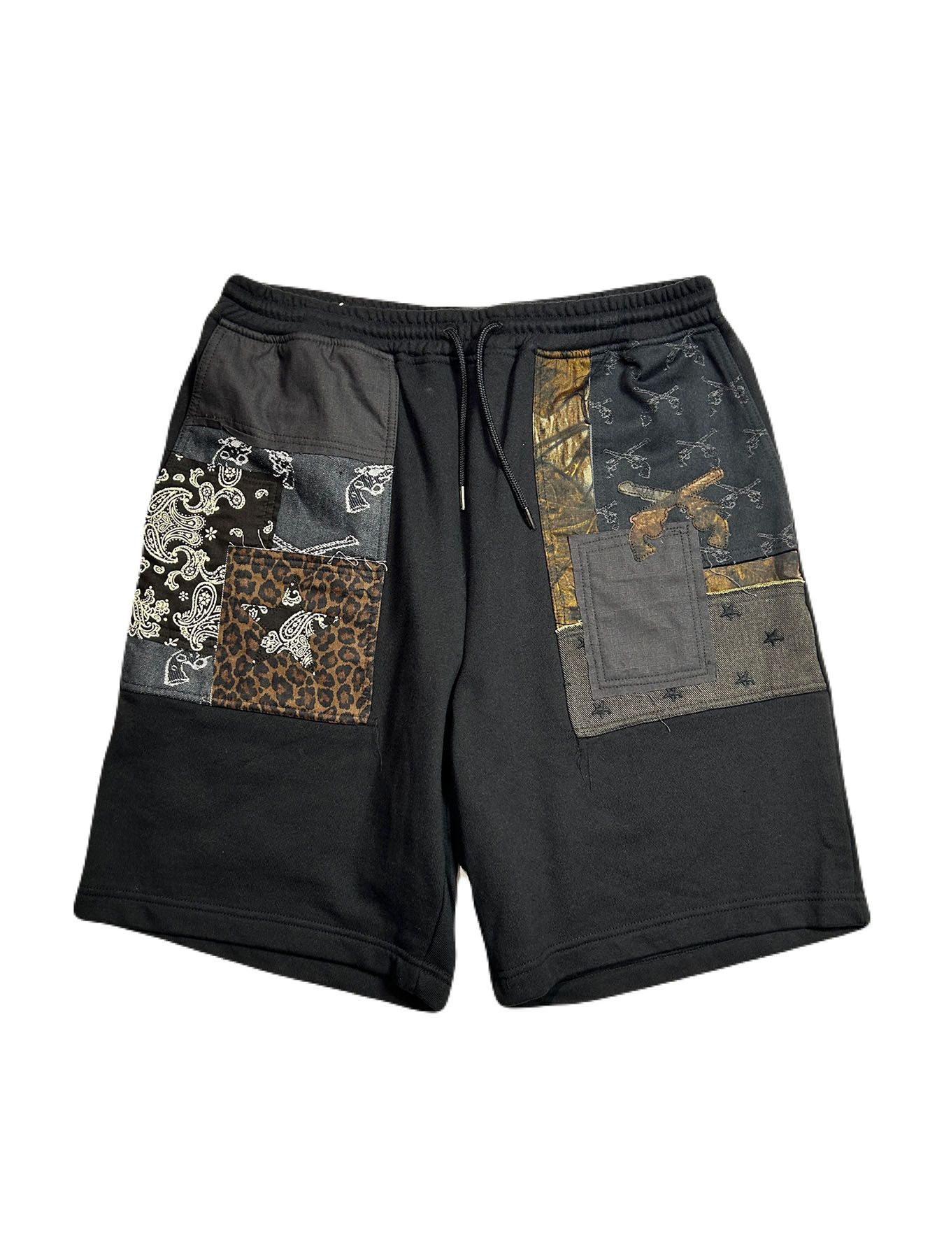 【予約品 8月10日(日) 締切 】PATCH WORK SHORTS / パッチワーク ショーツ / ブラック