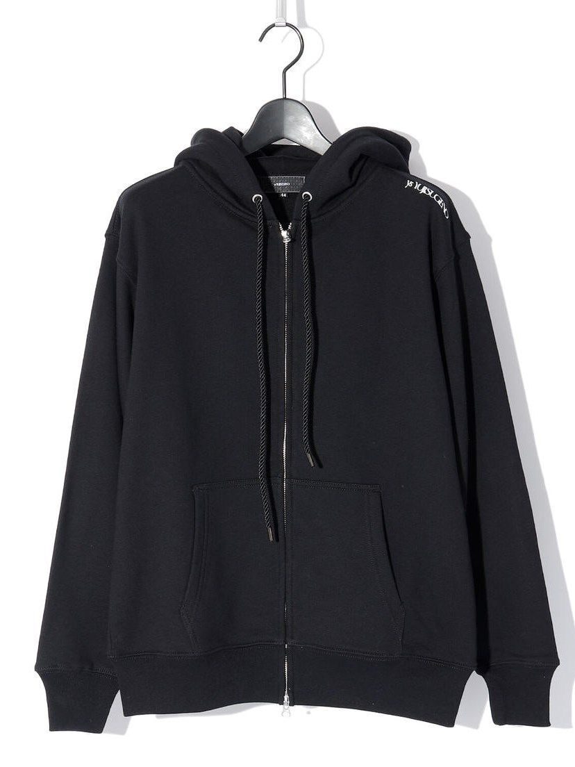 ヘビーウェイト パイル ys mark Zip-up Hoodie / ブラック 【ys Yuji SUGENO】