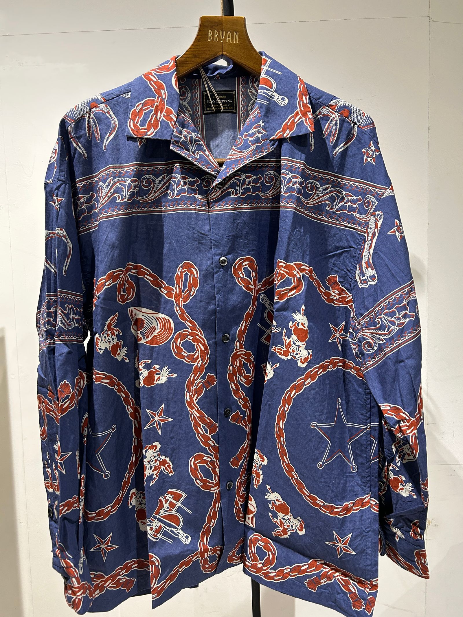 WESTERNBANDANA SHIRTS / バンダナプリント シャツ / NAVY