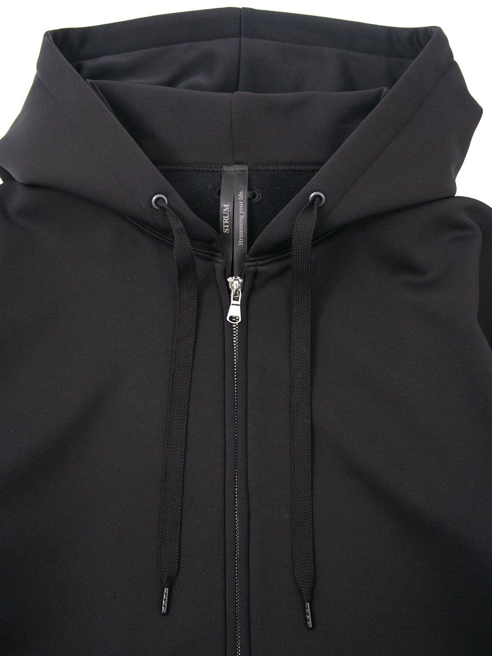 コーデュラ 裏フリース ジップアップ フーディー /  Zipup Hoodie  / ブラック 【STRUM】