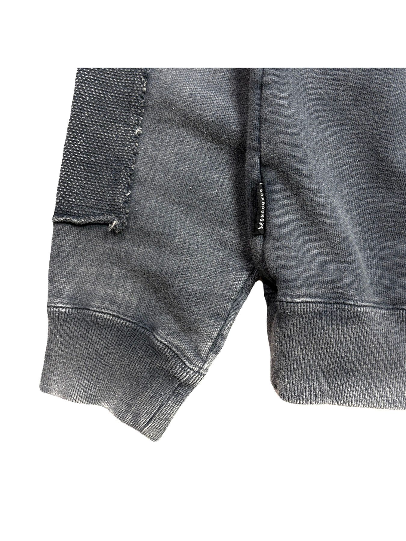 【予約品 3月9日(月) 18:00 締切】PATCHWORK SWEAT CRY / クリスタル モザイク クロスガン パッチワーク スウェット / ブラック