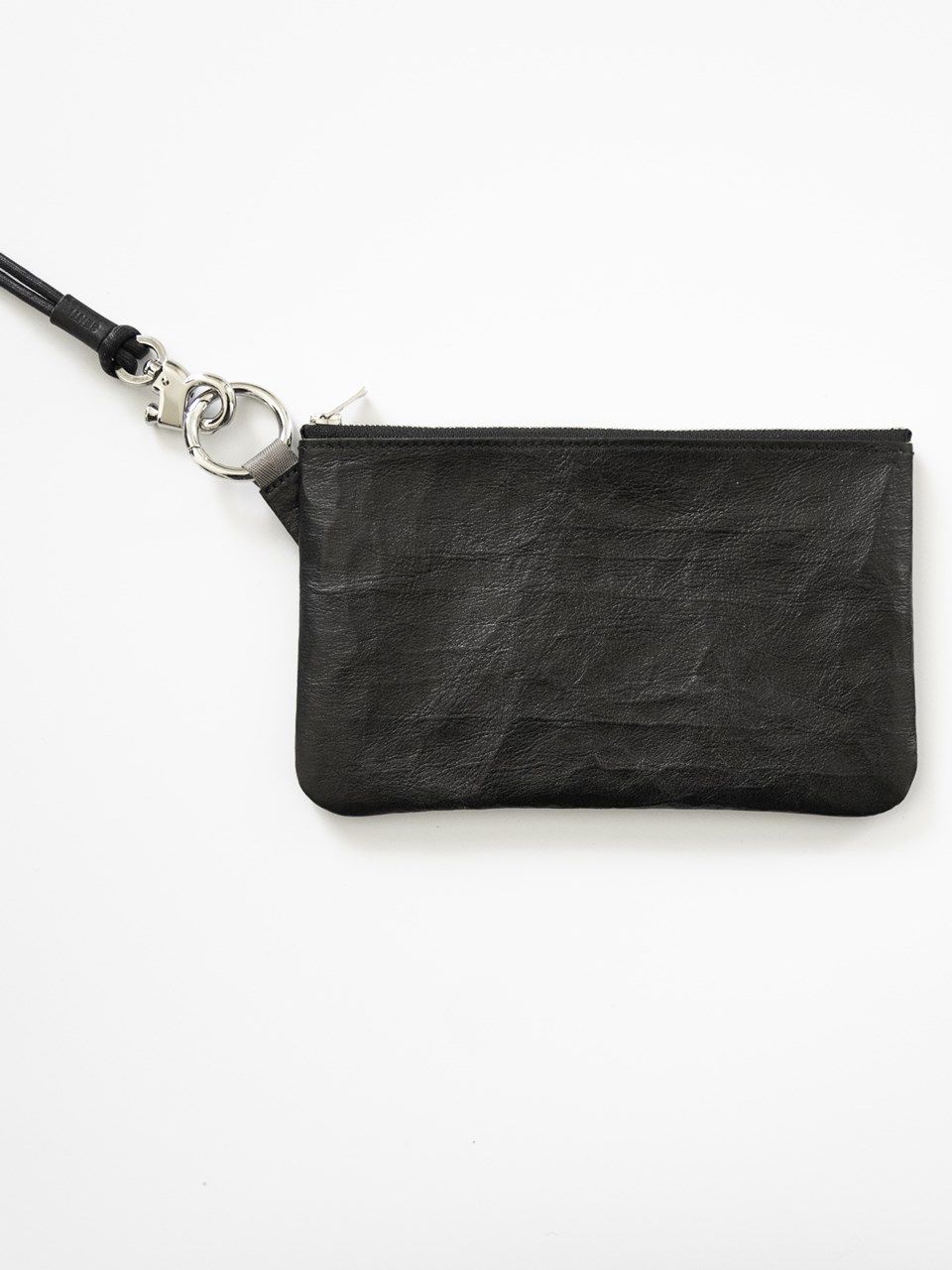 《予約品》 Dyneema® Leather RING ポーチ_L  / ブラック