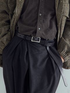 【予約品 】LEATHERLONG / レザーLONGベルト / ブラック
