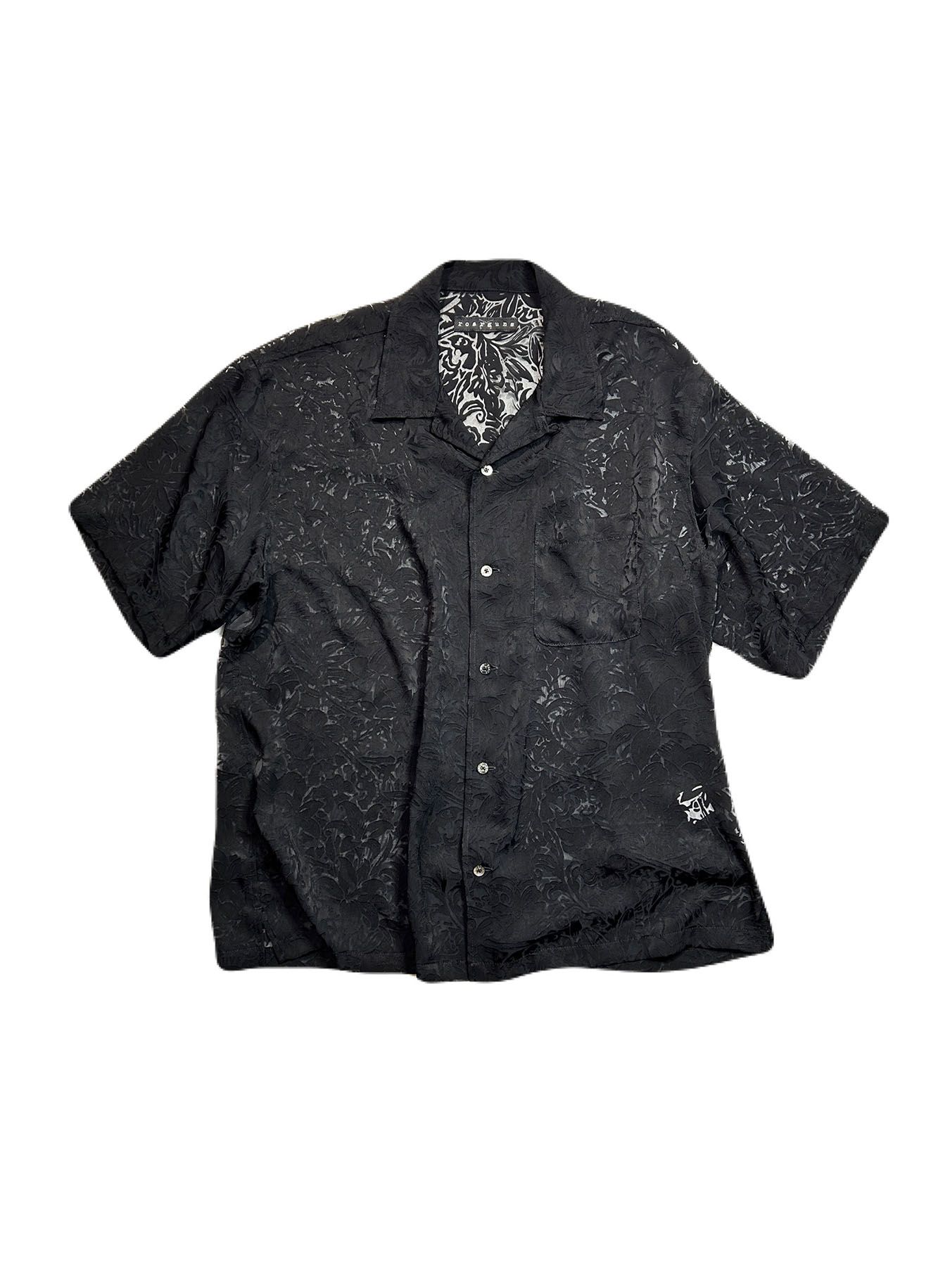 【予約品  】FLOWER OPAL SHIRT / フラワーオパール シャツ / ブラック
