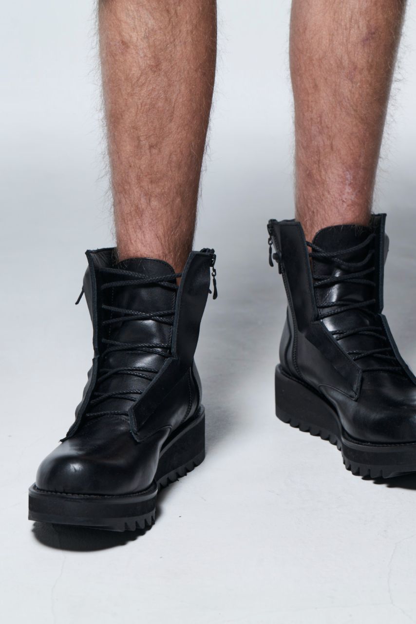 《予約品》 LaceUpBoots / ブラック 【kiryuyrik】 2023年3月以降入荷予定