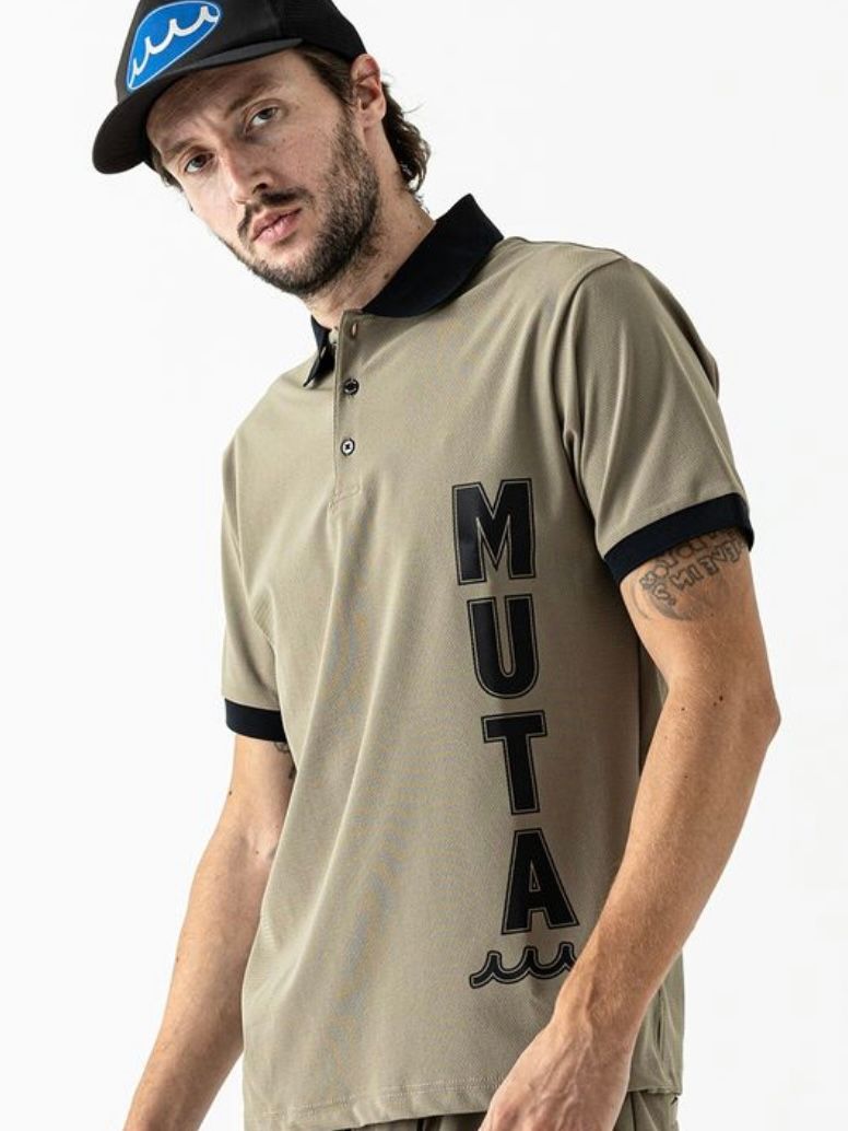 muta - muta Mesh Polo / カーキ 【Acanthus×muta MARIN】 | BRYAN