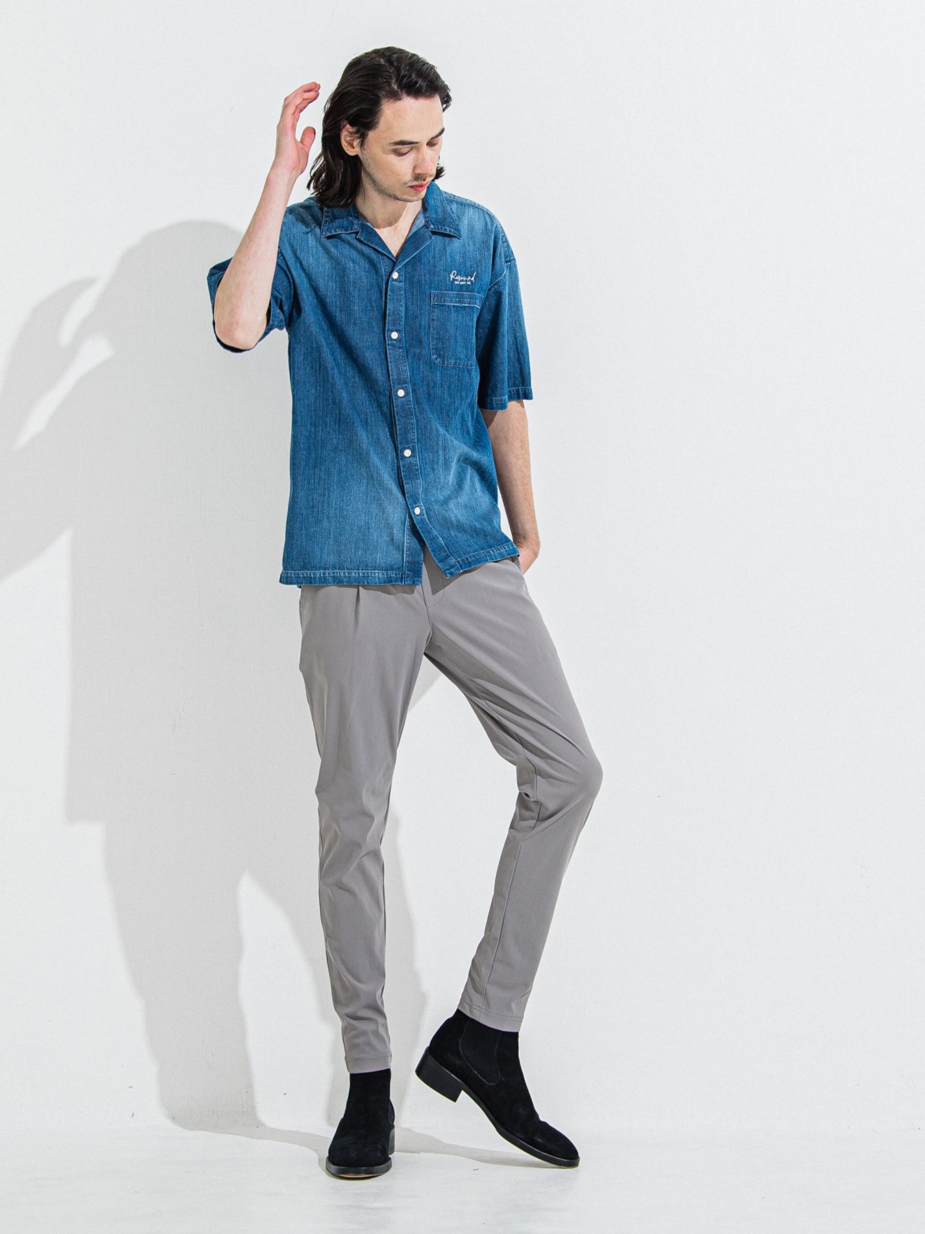 CHRIS EASY TUCK PANTS / クリスイージータックパンツ / グレー