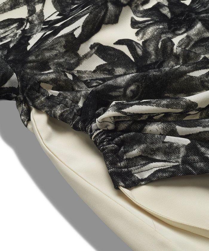 ボリュームネックギャザードレープPO BLACK【NO ID.】