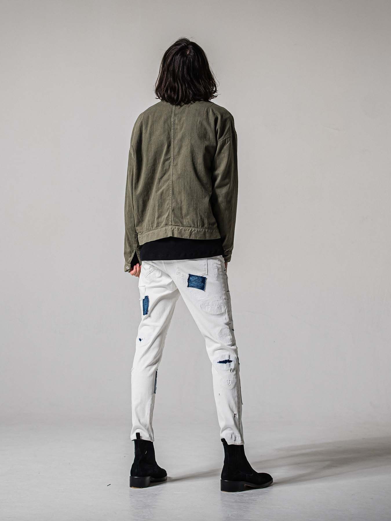 【予約品 11月16日(日) 締切】LDENIM AG FLIGHT JK / ライトデニム ミリタリージャケット / カーキ