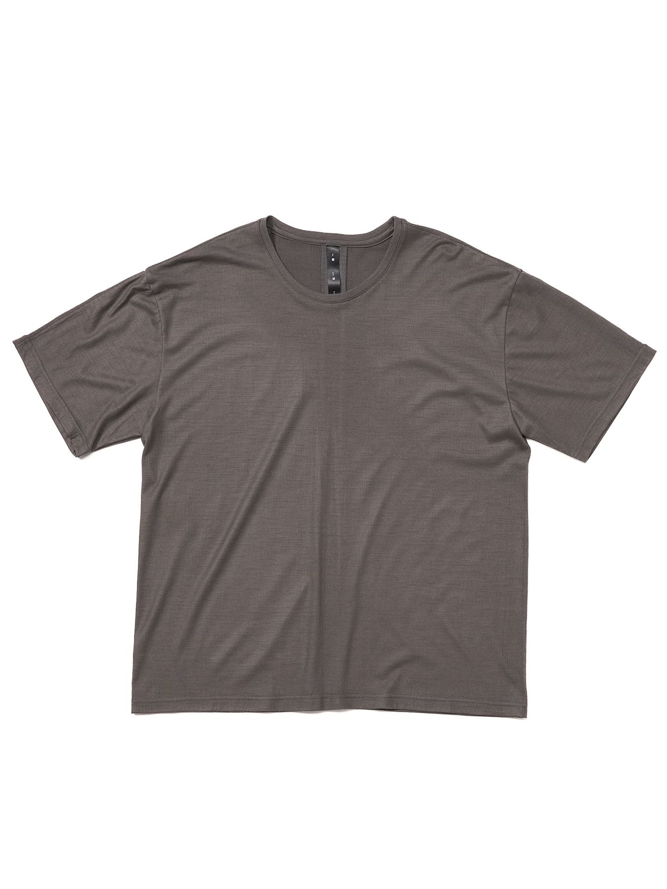 【予約品 9月23日(火) 締切】ex.comfy wool S/S / エクスコンフィーウール ショートスリーブ / スチールグレー