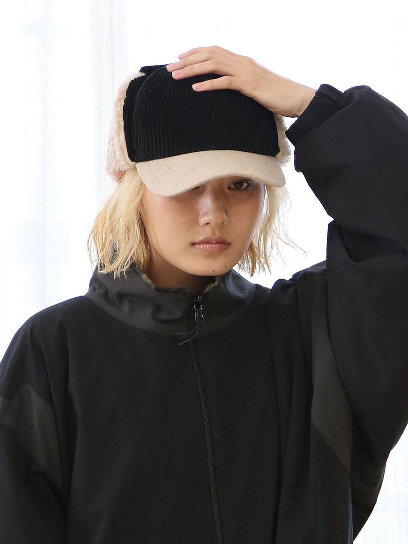 MICHELLE-BOA CAP / BLACK【QUOLT】