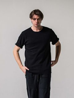 【予約品 11月16日(日) 締切】CUT OFF THERMAL T / カットオフサーマルTシャツ / ブラック
