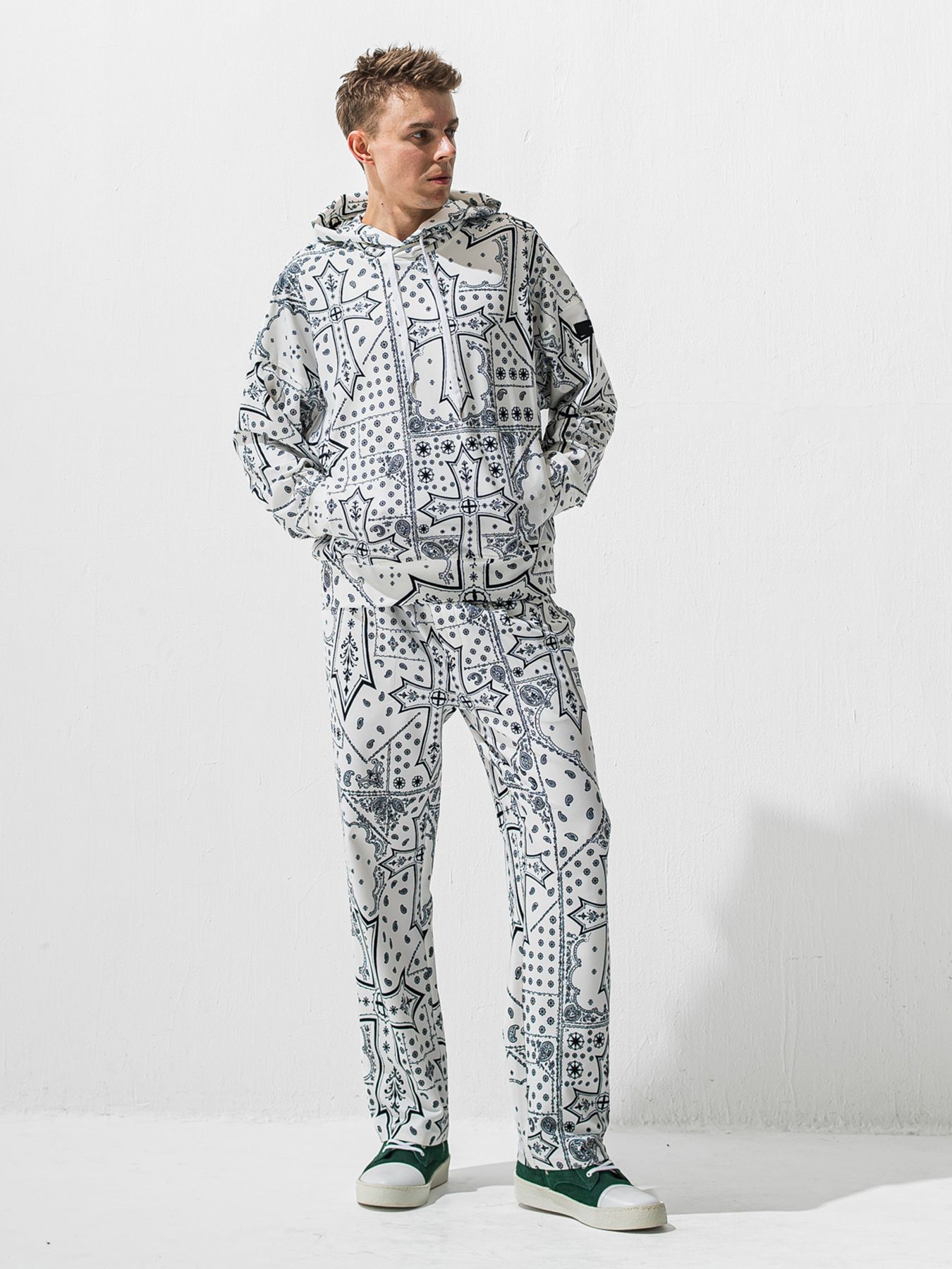 【予約品 9月6日(日) 締切】OVER HOODIE / トリコット オーバーパーカー / クロスホワイト