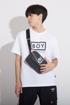 BOY LONDON - CHAIN DESIGN SHOULDER BAG / ブラック 【BOY BOY LONDON - CHAIN DESIGN SHOULDER BAG / ブラック 【BOY
