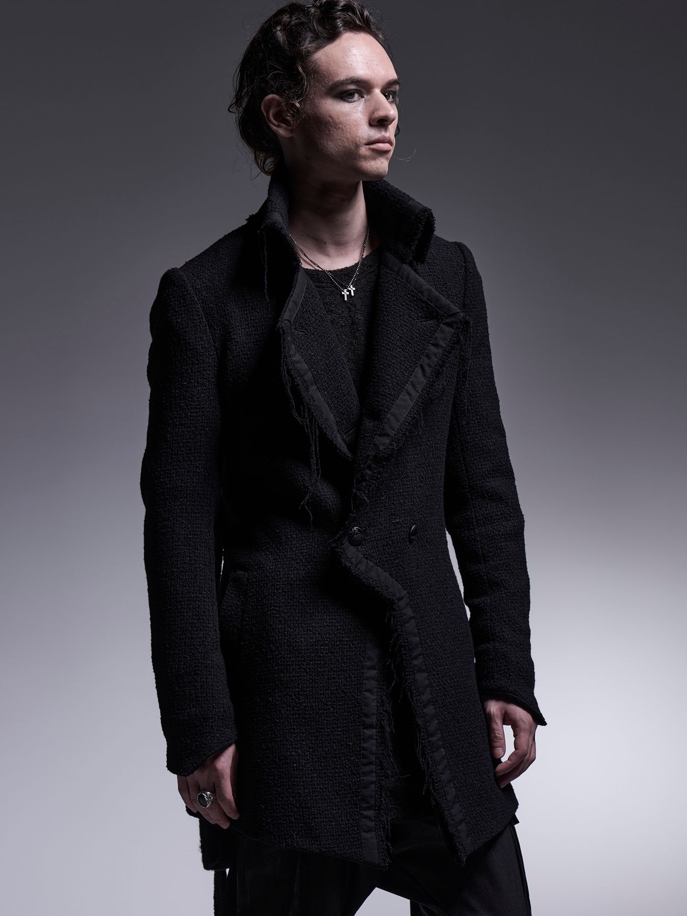 【予約品 】Cut Off Napoleon Jacket / カットオフナポレオンジャケット / ブラック
