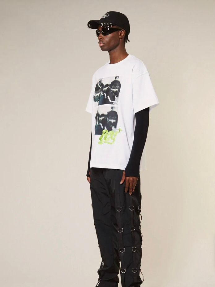 BOY Embroidery Photo Color Thread TEE / Tシャツ / ホワイト
