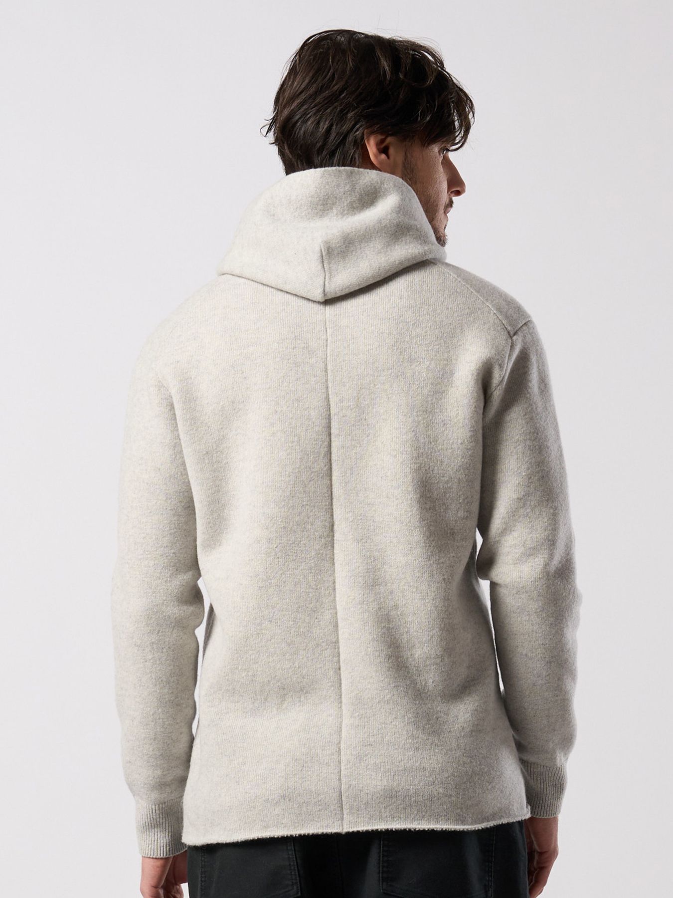 【予約品 4月19日(日) 18時締切】back pile hoodie / バックパイル フーディ / ライトグレー