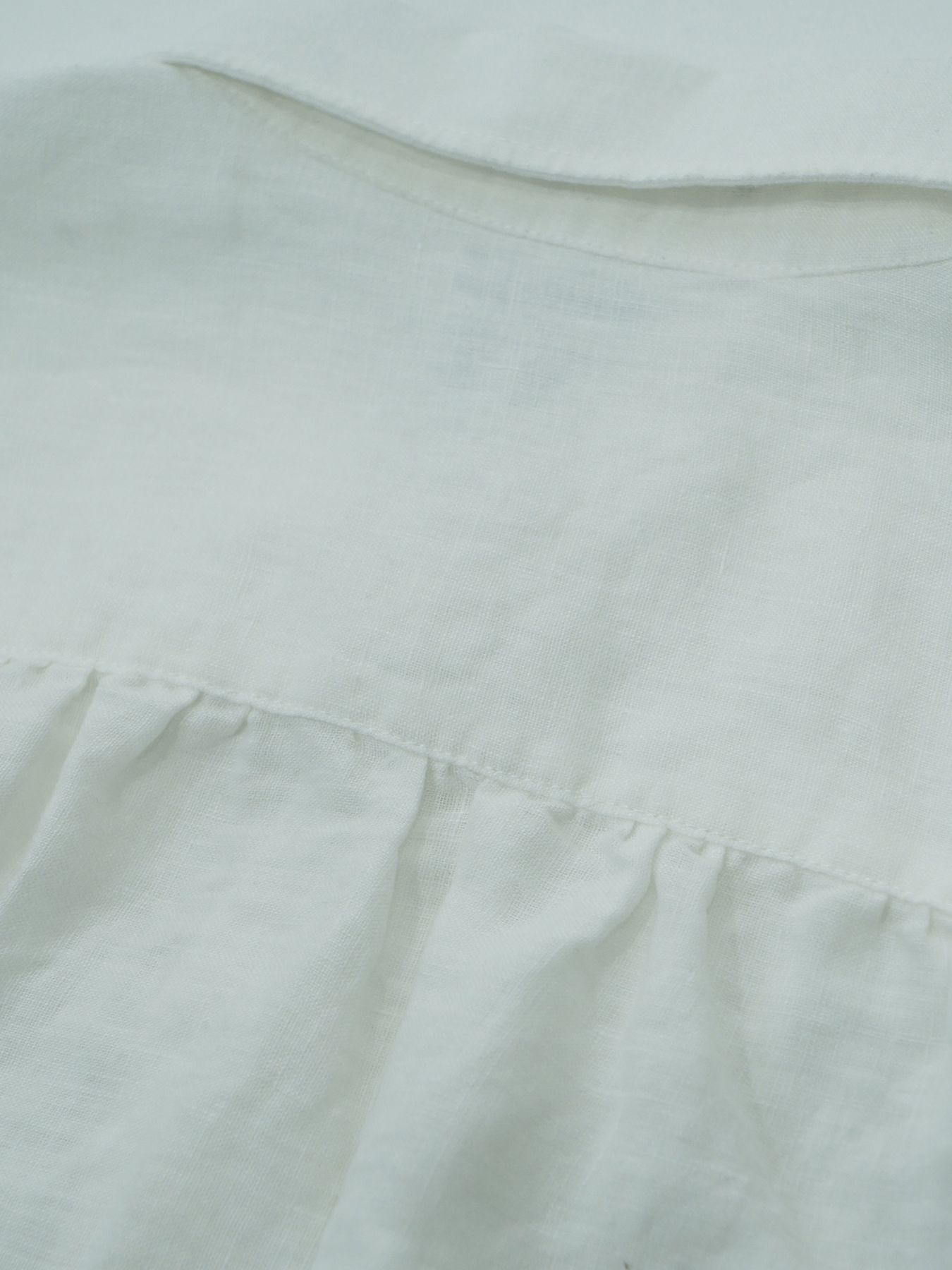 【予約品 2月1日(日) 締切】GATHERLINEN SHIRTS S/S / リネン 半袖シャツ / ホワイト