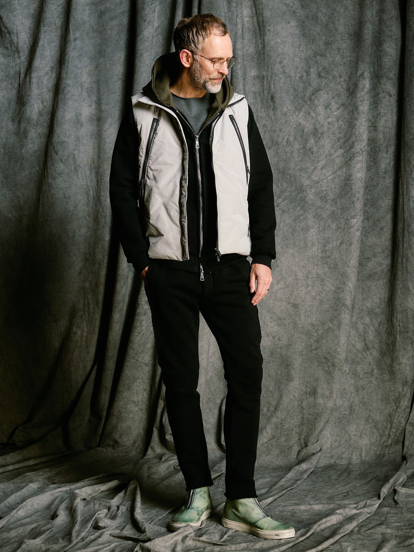 【予約品 4月19日(日) 18時締切】tight jersey cut-off L/S / タイトジャージー カットオフ ロングスリーブ / ダークチャコール