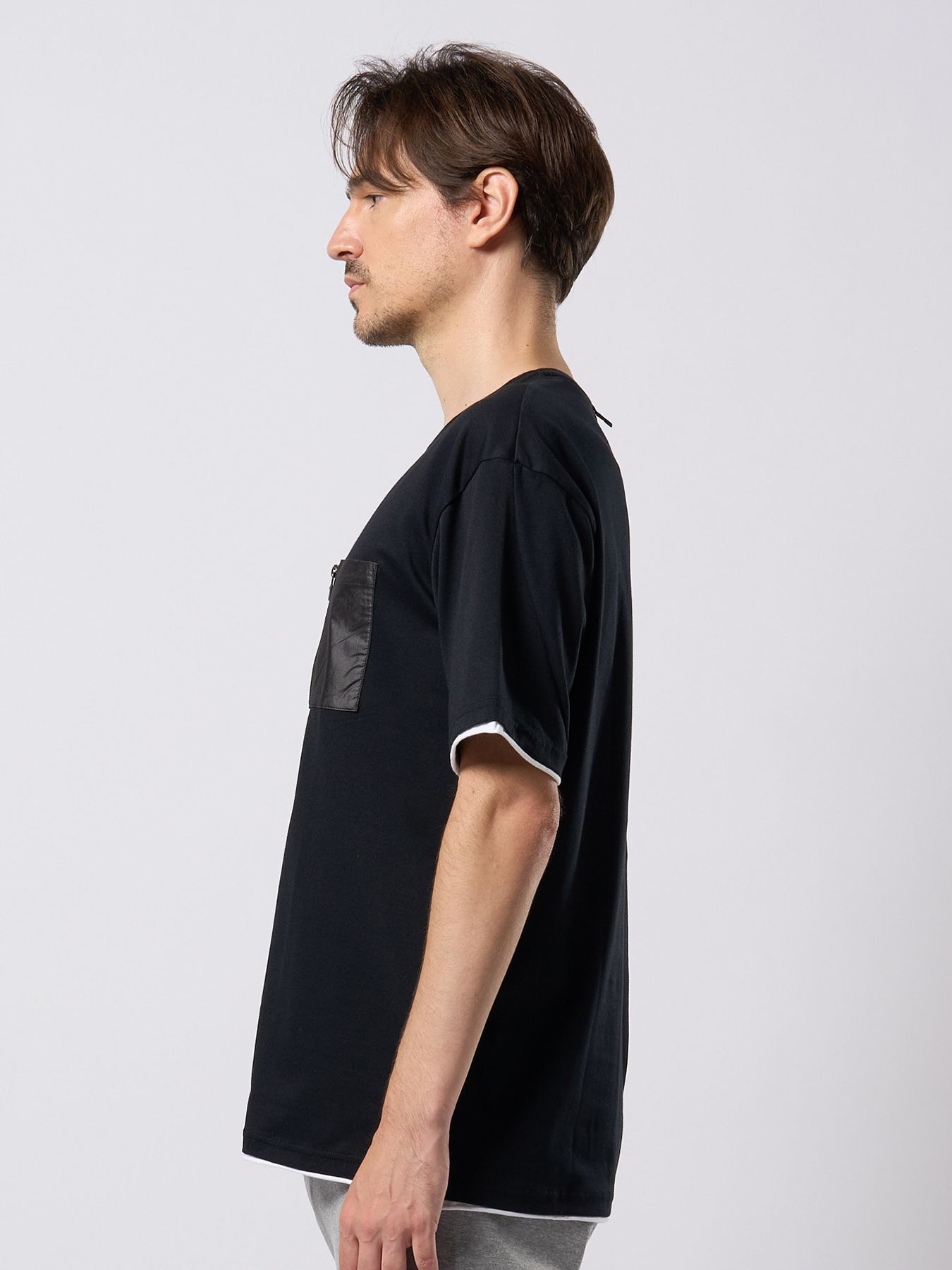 【予約品 9月23日(火) 締切】cool touch zip-pocket S/S / クールタッチ ジップポケット ショートスリーブ / ブラック