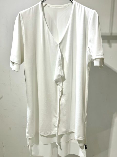 《予約品6/17締め》 FrillLayeredT-Shirt / レイヤードTシャツ / ホワイト