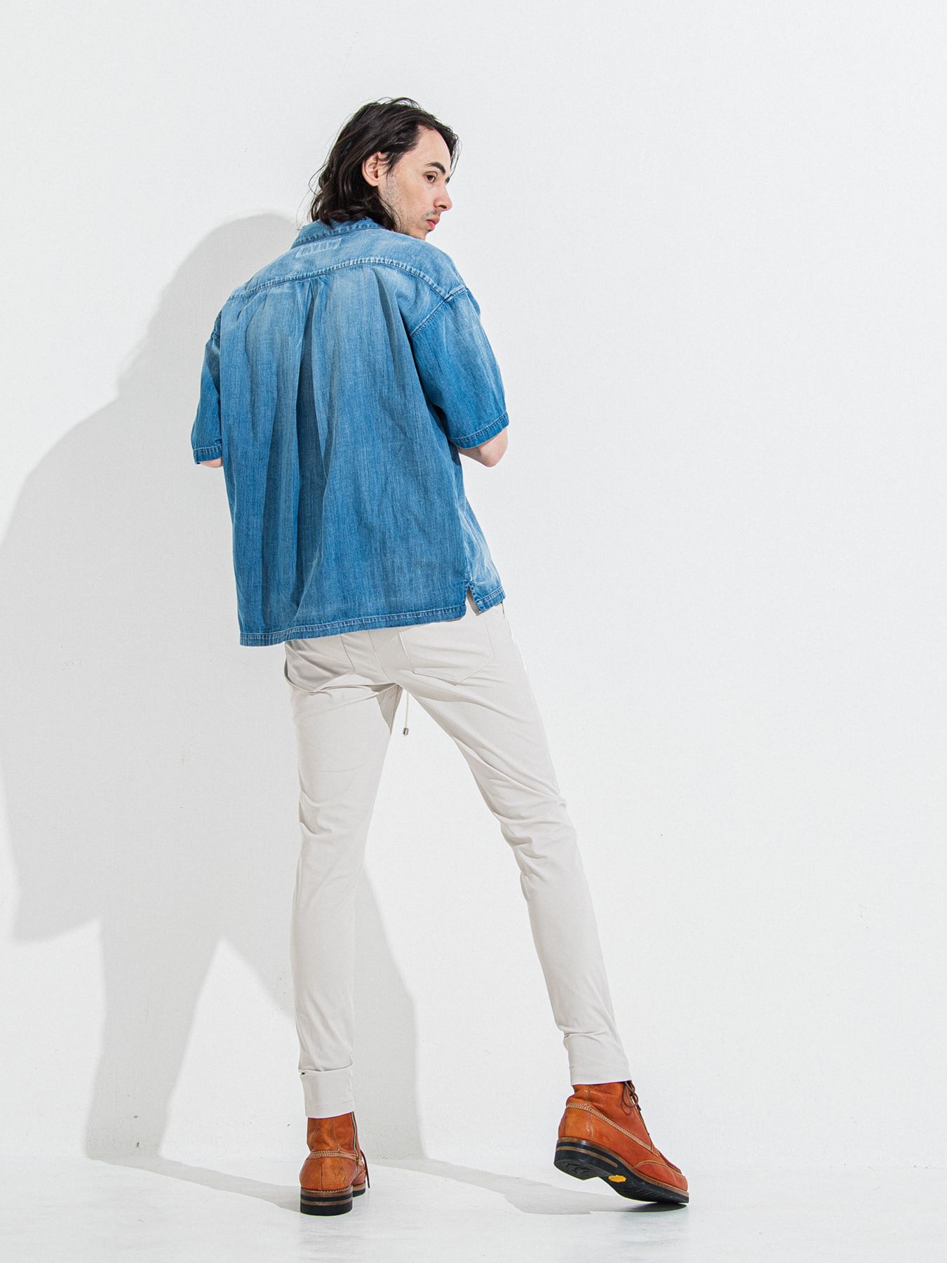 【予約品】ZACK HALF DENIM SHIRT / ザックハーフスリーブスリーブデニムシャツ / ライトインディゴ
