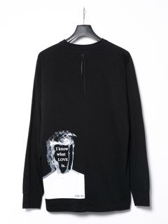 Natural Soft Cotton Plain Stitches Rib Crew Neck T-shirt / 30/-ナチュラルソフト天竺 クルーネック リブ ロングスリーブ Tシャツ / ブラック