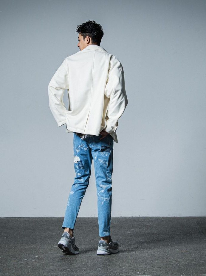 《予約品》 MELTON OVER PCOAT / コートジャケット / オフホワイト