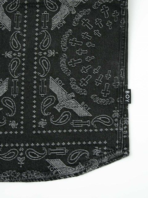 BANDANA DENIM SHIRT / シャツ / ブラック 【BOY LONDON】