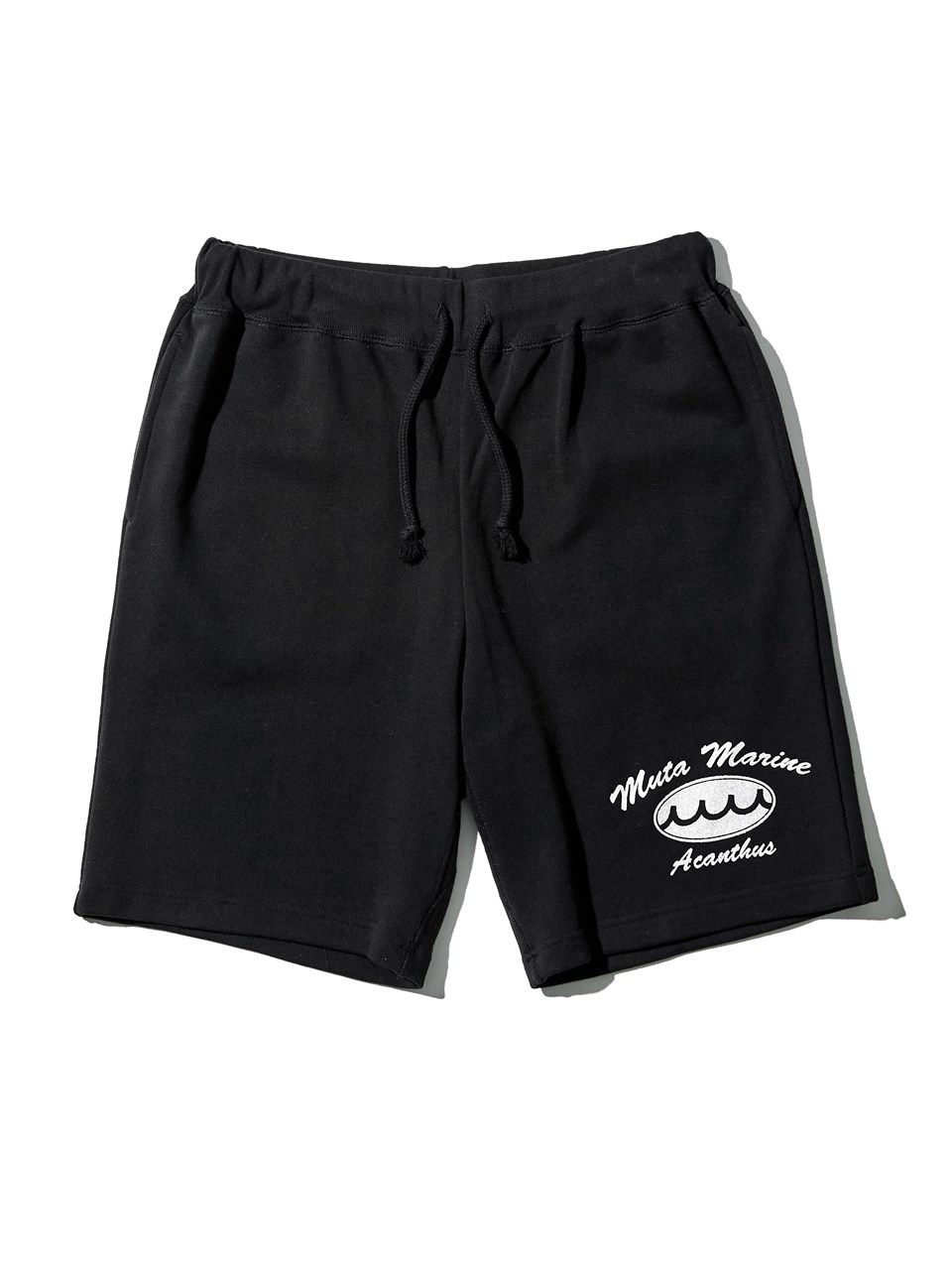 (予約品2023年10月19日18時締め) muta Circle Logo Sweatshorts / スウェットショートパンツ / ブラック 【Acanthus×muta】