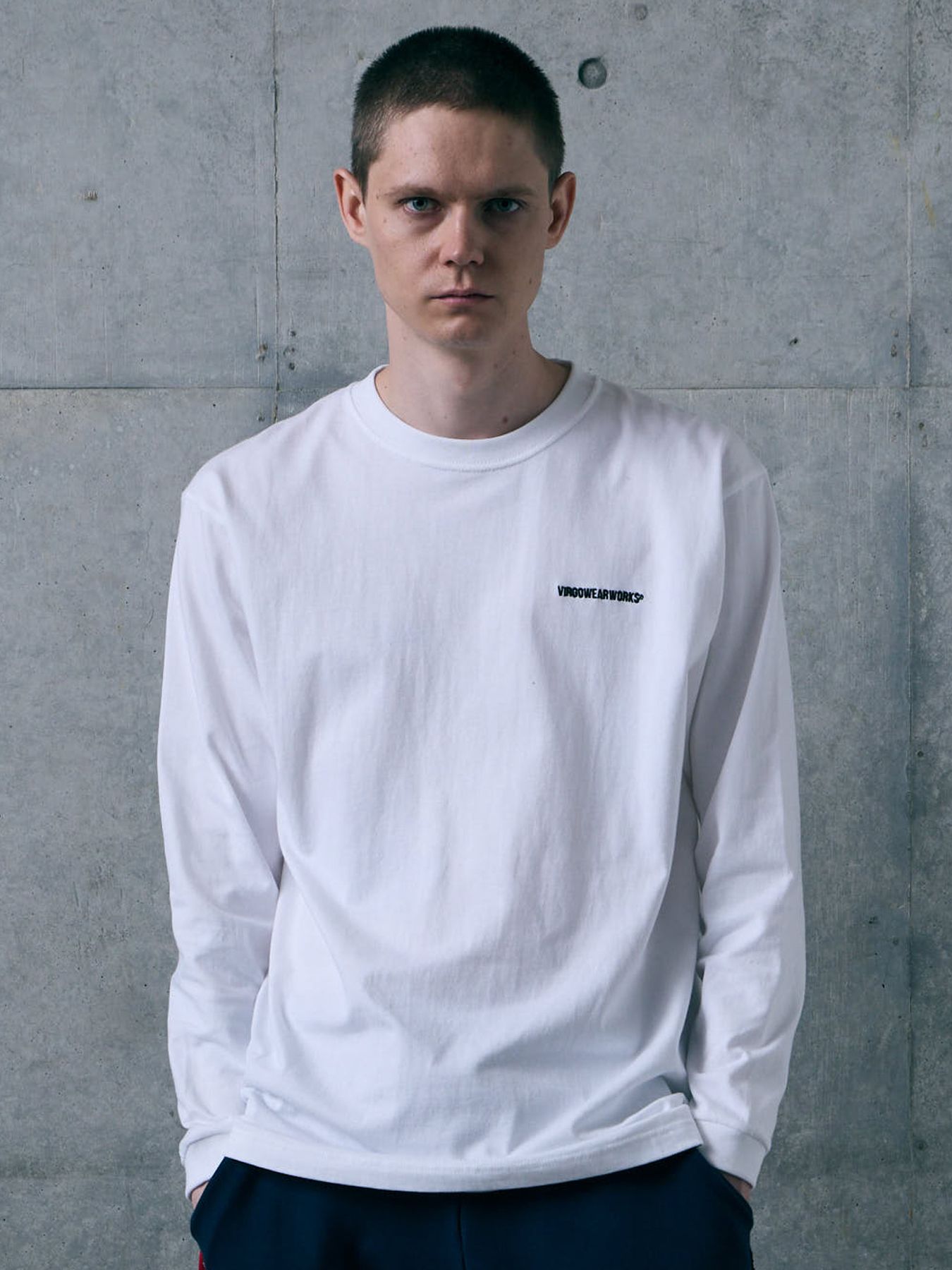 OBSERVER LST / プリント ロングスリーブTシャツ / WHITE