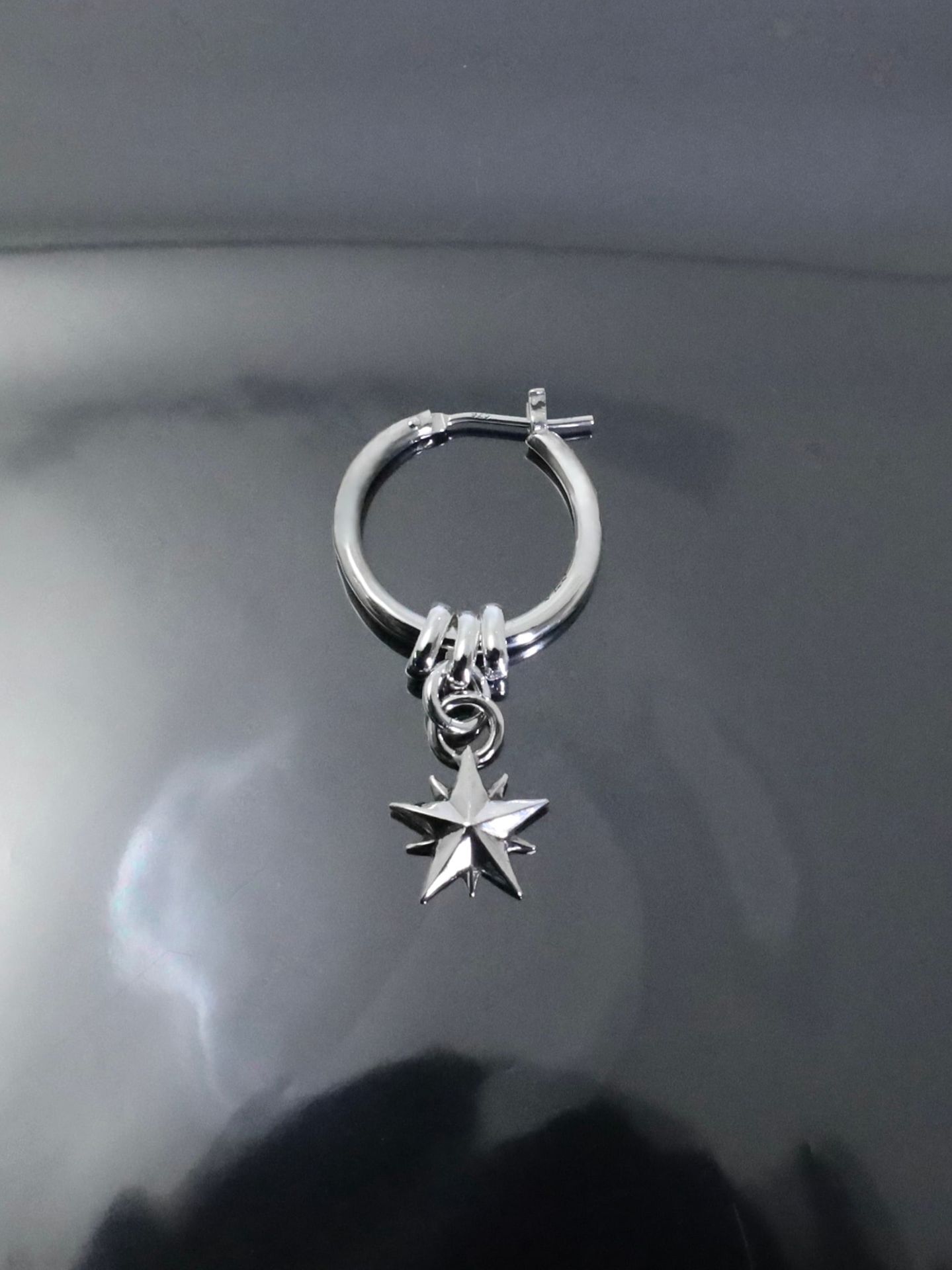 《受注生産》 THIN HOOP [LARGE] with OVAL and 10P STAR /シンフープ L ウィズ オーバル&10ピークススター / 注文から4週間~後入荷予定