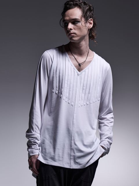 【予約品 7月13日(日) 締切】Cut Tuck T-Shirt / カットタックTシャツ / ホワイト