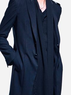 《予約品》 SingleNapoleonFlareLongJacket / ナポレオンコート / ブラック