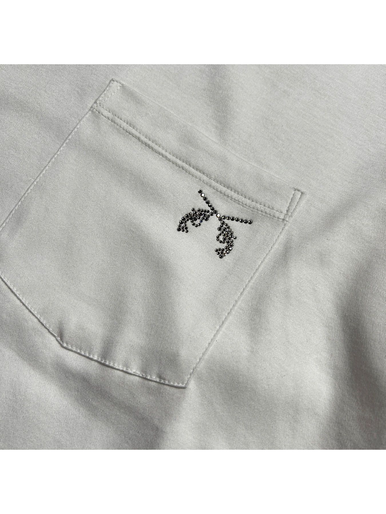 【予約品 8月10日(日) 締切 】POCKET L/S T CRY / ポケット ロングスリーブ Tシャツ / クリスタル ホワイト
