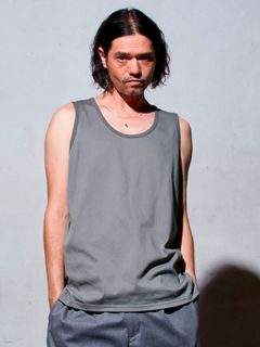 【予約品 11月9日(月) 締切】SMOOTH TANK / スムースタンクトップ / チャコール