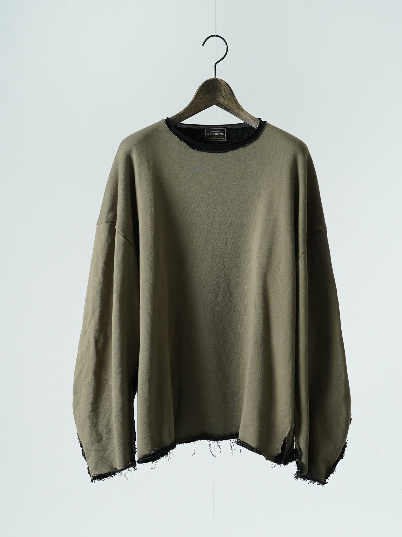 【予約品 5月6日(水) 締切】BRUTE-SWEAT / スウェットトレーナー / ベージュ×ブラック