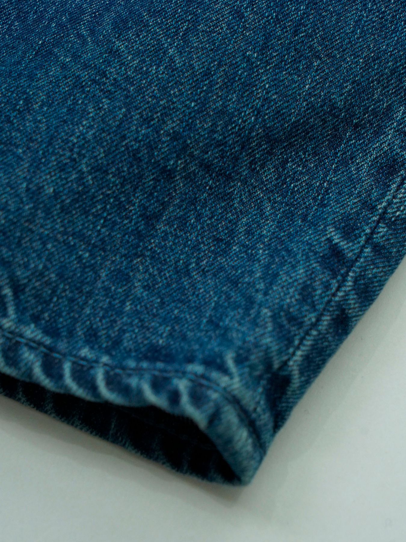 【予約品 5月7日(水)AM10時  締切】Fluxdenim used / ユーズド加工 デニムパンツ / インディゴ×ネイビー