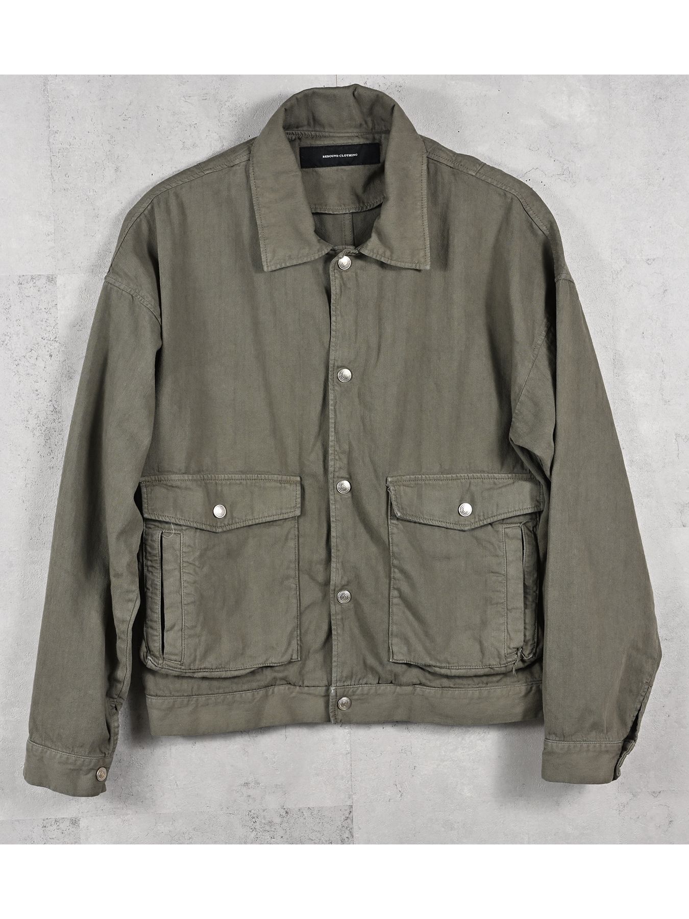 【予約品 11月16日(日) 締切】LDENIM AG FLIGHT JK / ライトデニム ミリタリージャケット / カーキ