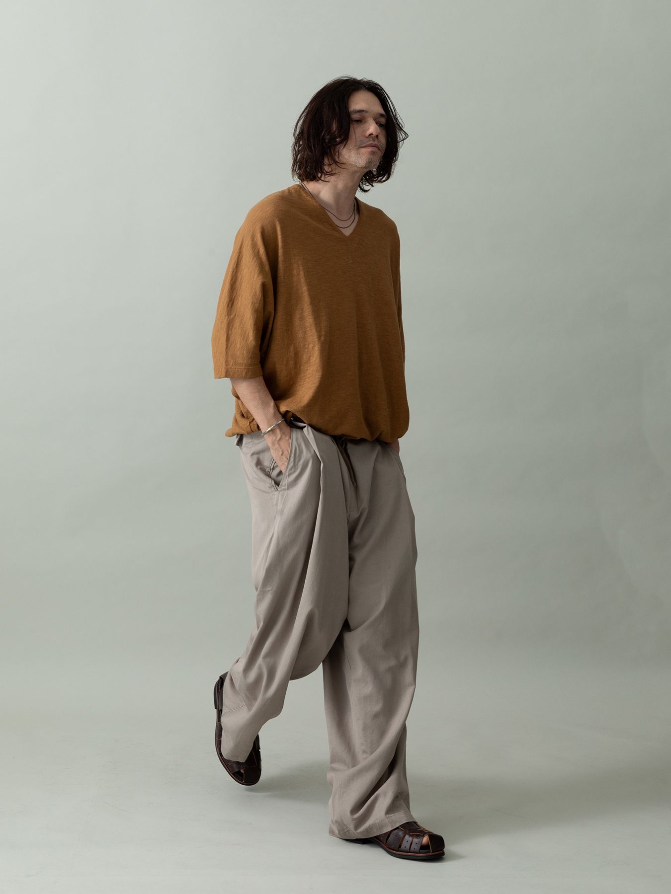 【予約品 2月1日(日) 締切】OVERTROUSERS / ボックスタックトラウザーズ / ベージュ